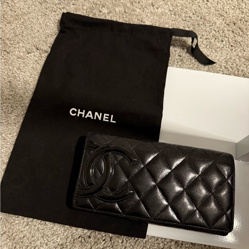 Chanel Black Quilted Wallet